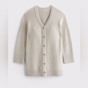 ABERCROMBIE & FITCH Beige Cardigan Sweater Mini Dress